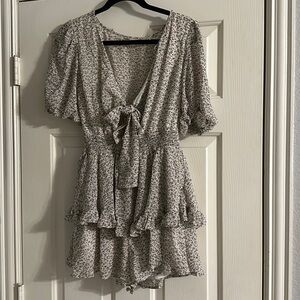 Flower print romper